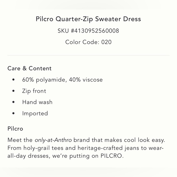 PILCRO QUARTER-ZIP SWEATER DRESS - Picture 5 of 5